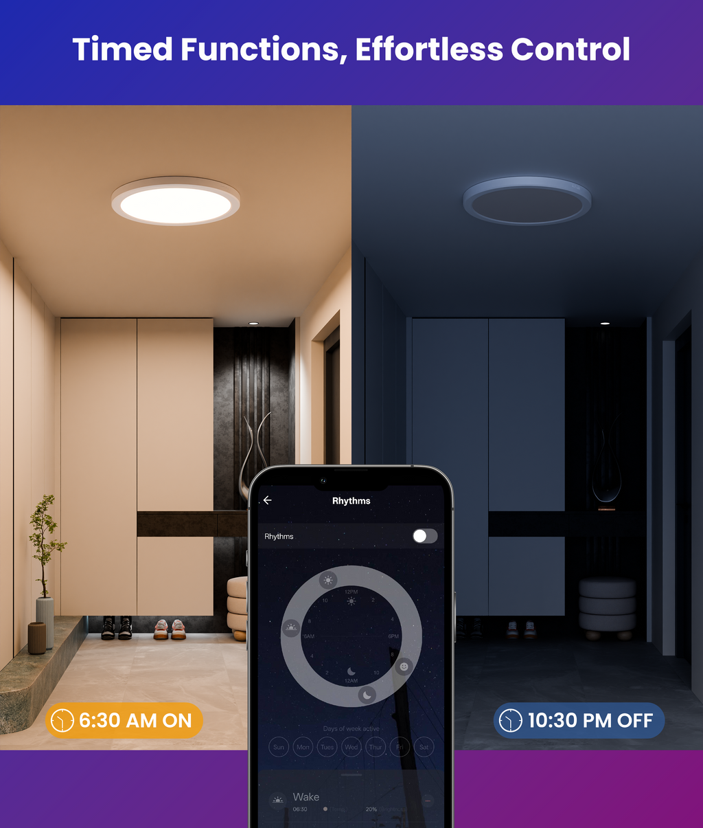 Deertalk RGBCW LED Flush Mount Ceiling Light